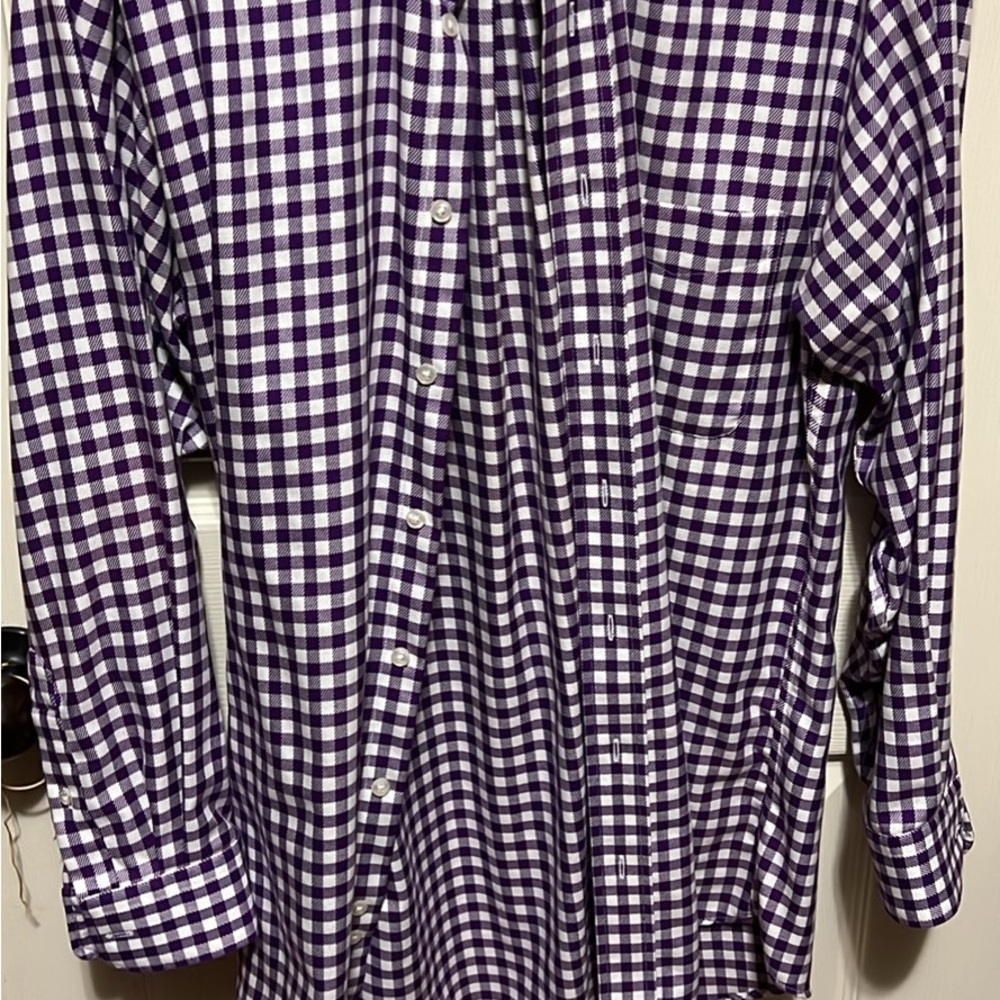 Dixie Pickers Purple Checkered Men's Shirt size small button up